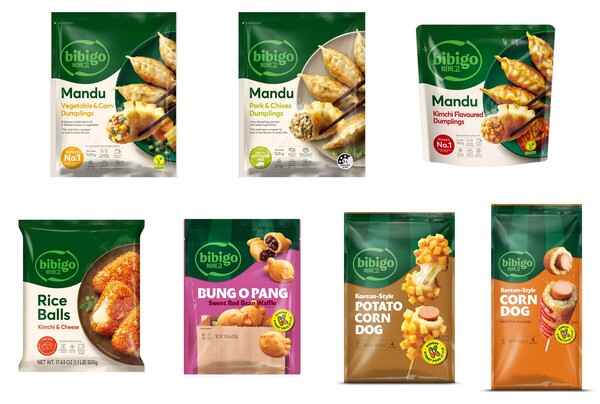 ▲호주 콜스(Coles)에 입점하는 비비고 K푸드 제품 7종. ⓒCJ제일제당