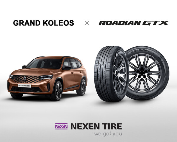 ▲그랑 콜레오스와 넥센타이어 로디안 GTX. ⓒ넥센타이어