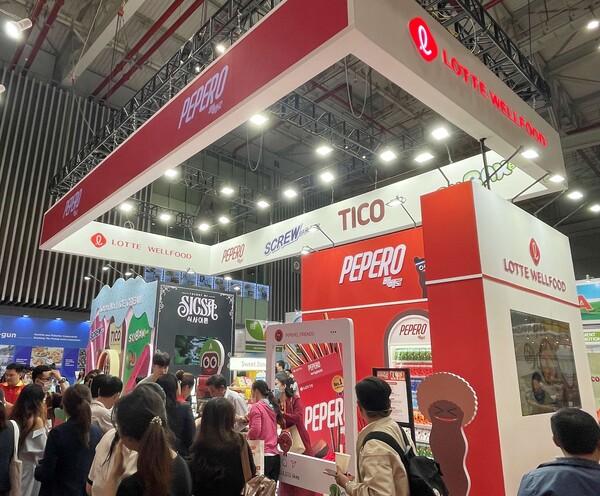 ▲롯데웰푸드 2024 베트남 푸드엑스포 부스 모습. ⓒ롯데웰푸드