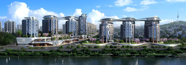 ▲디에이치 한강 조감도. ⓒ현대건설