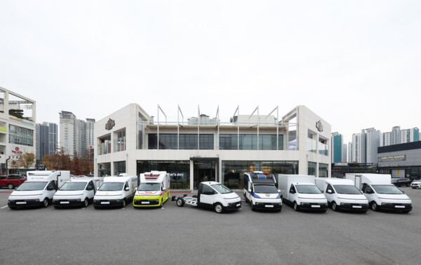 ▲‘업피터스 데이’에 ST1 샤시캡 기반으로 제작한 특장 차량들이 전시돼 있다. ⓒ현대자동차