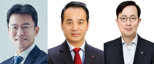 ▲ (왼쪽부터)한웅재 부사장, 은기 전무, 이한선 전무 ⓒLG에너지솔루션