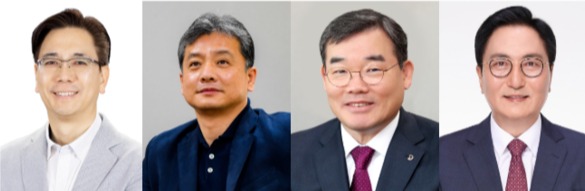 ▲(왼쪽부터)이한우 현대건설 부사장, 주우정 현대엔지니어링 사장, 김보현 대우건설 총괄부사장, 박상신 DL이앤씨 대표. ⓒ각 사