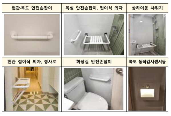 ▲고령친화주택 안전편의 시설. ⓒ국토교통부