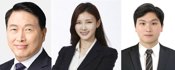 ▲(왼쪽부터) 최태원 SK그룹 회장, 최윤정 SK바이오팜 사업개발본부장, 최인근 SK E&S 패스키 매니저 ⓒ SK그룹