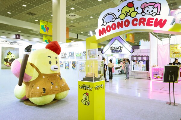 ▲서울 삼성동 코엑스에서 진행한 ‘캐릭터 라이선싱 페어’에 마련된 무너크루 부스 현장.ⓒLG유플러스