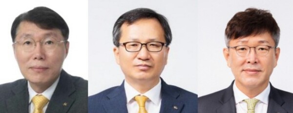 ▲(왼쪽부터)김재관 KB금융 부사장, 정문철 KB국민은행 부행장, 박찬용 KB국민은행 부행장ⓒKB금융