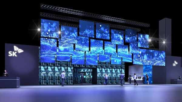 ▲CES2025 SK그룹 전시관의 입구인 ‘혁신의 문(Innovation Gate)’의 조감도ⓒSK텔레콤