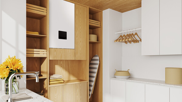 ▲삼성전자 가정용 히트펌프 EHS '하이드로 유닛 모노(Hydro Unit Mono)' 실내기 제품 이미지. ⓒ삼성전자