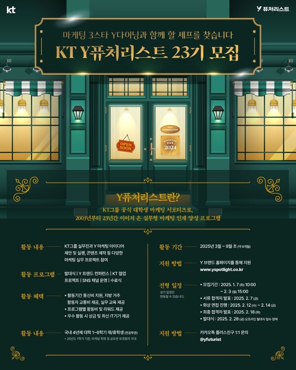 ▲2025년도 Y퓨처리스트 모집 포스터ⓒKT