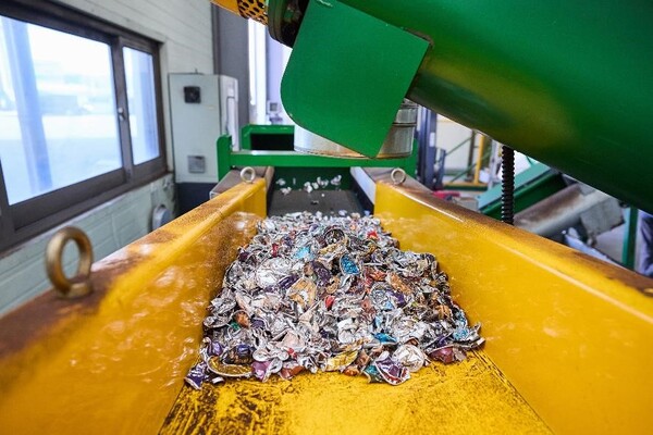 ▲네스프레소 커피캡슐 재활용 공정. ⓒ네스프레소