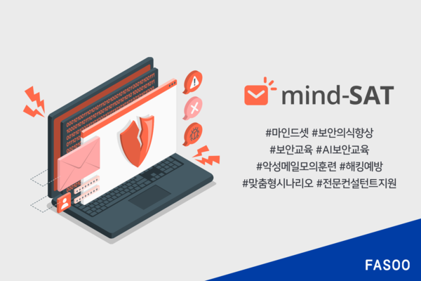 ▲주식회사 파수(이하 파수)가 악성메일 모의훈련 서비스인 ‘마인드셋(Mind-SAT)’의 교육 효과를 높이는 신규 버전을 출시했다.ⓒ파수