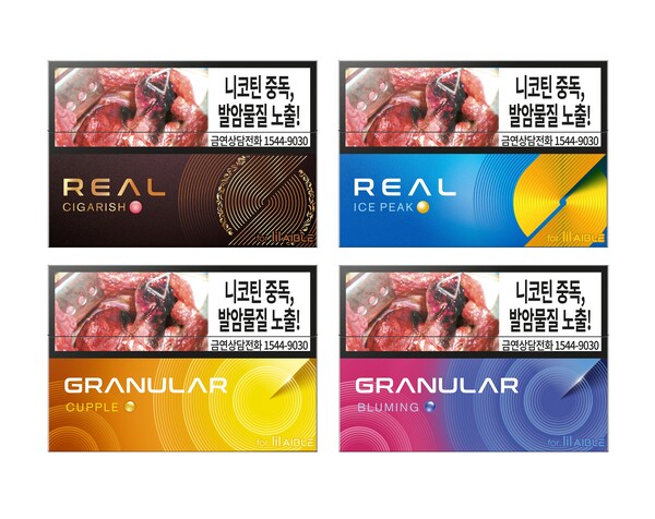 ▲면세점 출시 릴 에이블 전용스틱 4종 제품 사진. ⓒKT&G