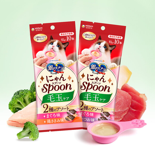 ▲엘지유니참펫케어 냥스푼 헤어볼 케어. ⓒLG생활건강