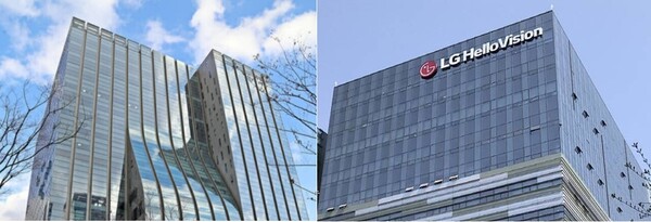 ▲KT스카이라이프 사옥(왼쪽)과 LG헬로비전 사옥. ⓒ각 사
