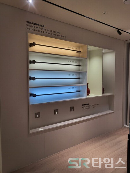 ▲디 셀렉션샵에서 비교 선택 가능한 조명 특화 옵션. ⓒ최나리 기자