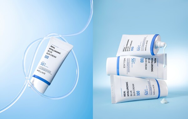 ▲웰라쥬 리얼 히알루로닉 블루 선크림. ⓒ휴젤