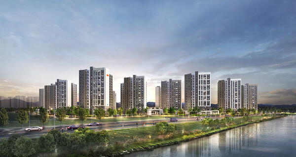 ▲'e편한세상 대장 퍼스티움' 투시도. ⓒDL이앤씨