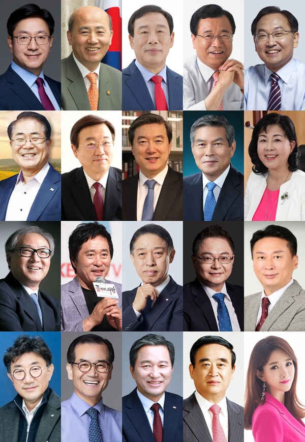 ▲CICON Vietnam 2025에 출연하는 한국측 연사들이다. (첫째줄 왼쪽부터)박봉규 코리아씨이오서밋 이사장, 이만의 전 환경부장관, 최민호 세종특별자치시장, 이현재 경기도 하남시장, 유일호 대통령소속 규제개혁위원장. (둘째줄 왼쪽부터)장태평 대통령소속 농어업농어촌특별위원장, 김종석 전 대통령직속 규제개혁위원장, 주영섭 서울대학교 특임교수(전 중소기업청장), 정경두 전 국방부장관, 조은경 다손 회장. (셋째줄 왼쪽부터)한인석 K-BIO랩허브 사업추진단장, 신창석 KBS 드라마 감독, 이광수 국제조형예술협회(IAA) 세계회장, 전무성 (주)비엔 대표, 고태욱 K-SMART 대표. (넷째줄 왼쪽부터)조영진 로제타텍 대표, 안헌식 보고바이오그룹 회장, 고태연 주베트남한국상공인연합회(KOCHAM) 회장, 손종현 전국협동조합협의회 회장, 박세정 아나운서. ⓒ코리아씨이오서밋