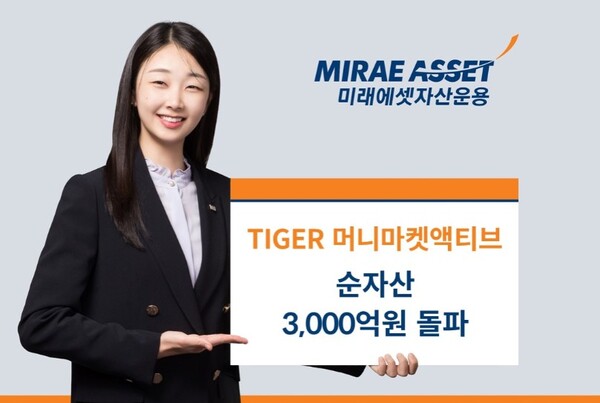 ▲미래에셋자산운용은 'TIGER 머니마켓액티브 ETF(0043B0)' 순자산이 3,000억원을 돌파했다고 15일 밝혔다. ⓒ 미래에셋자산운용