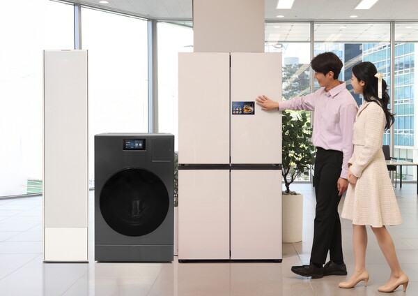 ▲삼성전자 'AI 가전 3대장'인 에어컨∙냉장고∙세탁기 제품 이미지. ⓒ삼성전자