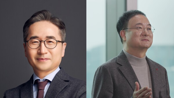 ▲(왼쪽부터) 장덕현 삼성전기 대표, 문혁수 LG이노텍 대표. ⓒ각 사