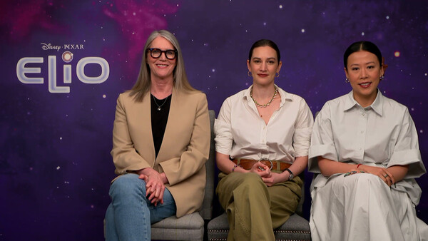 ▲화상 기자간담회에 참석한 메리 앨리스 드럼 프로듀서, 매들린 샤라피안 감독, 도미 시 감독(사진 왼쪽부터). ⓒ월트디즈니 컴퍼니 코리아