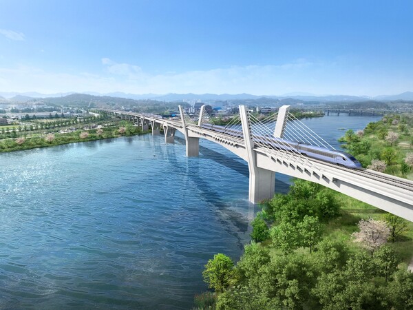 ▲충북선 고속화 제3공구 노반 건설공사 조감도. ⓒHJ중공업