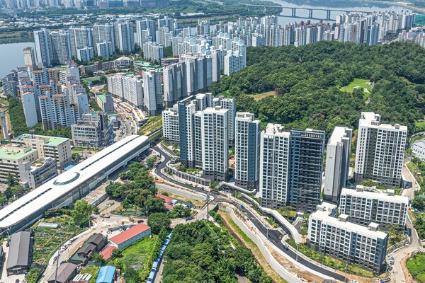 ▲도심역 한양수자인 리버파인 전경. ⓒBS한양