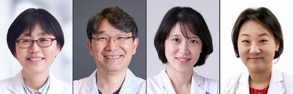 ▲(왼쪽부터) 박영주 서울의대 내분비대사내과 교수·김신곤 고려의대 내분비내과 교수, 김효송 연세암병원 종양내과 교수, 신애선 서울의대 예방의학교실 교수. ⓒ광동제약