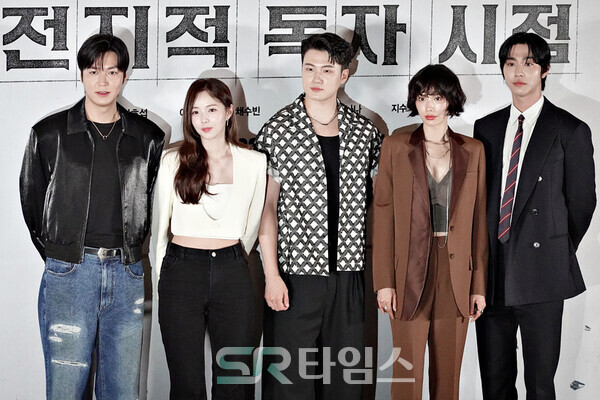 ▲'전지적 독자 시점' 기자간담회에 참석한 이민호, 채수빈, 신승호, 나나, 안효섭(사진 왼쪽부터). ⓒ심우진 기자