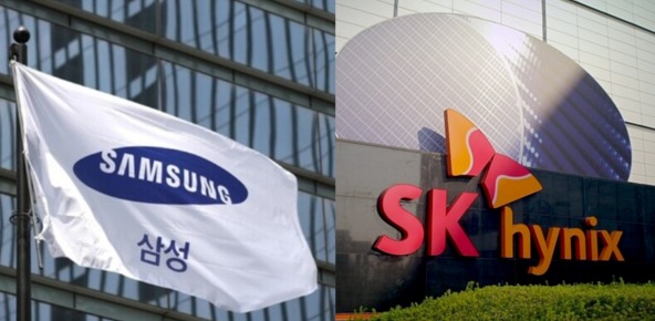 ▲서울 서초구 삼성전자 사옥, SK하이닉스 청주캠퍼스 정문. ⓒ각 사
