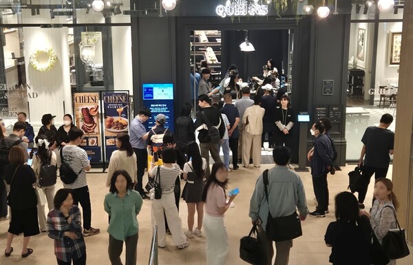 ▲지난 5월 30일 오픈한 애슐리퀸즈 구의 이스트폴점 모습. ⓒ이랜드