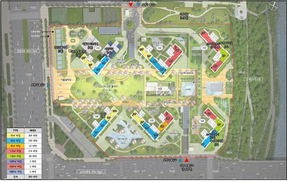 ▲강남구 대치동 66번지 일대 배치도. ⓒ서울시