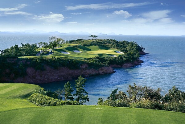 ▲파인비치 골프링크스 비치 6홀 전경. ⓒBS그룹