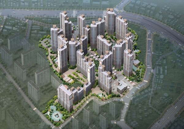 ▲남양주 진주아파트 주택재건축정비사업 조감도. ⓒ동문건설