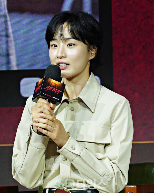 ▲넷플릭스 시리즈 '애마' 제작발표회에 참석한 방효린. ⓒ심우진 기자