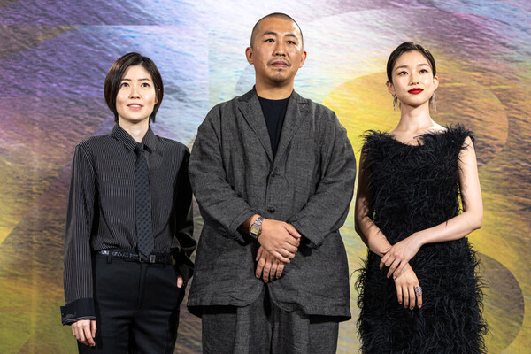 ▲심은경, 미야케 쇼 감독, 카와이 유미(사진 왼쪽부터). ⓒ로카르노 영화제