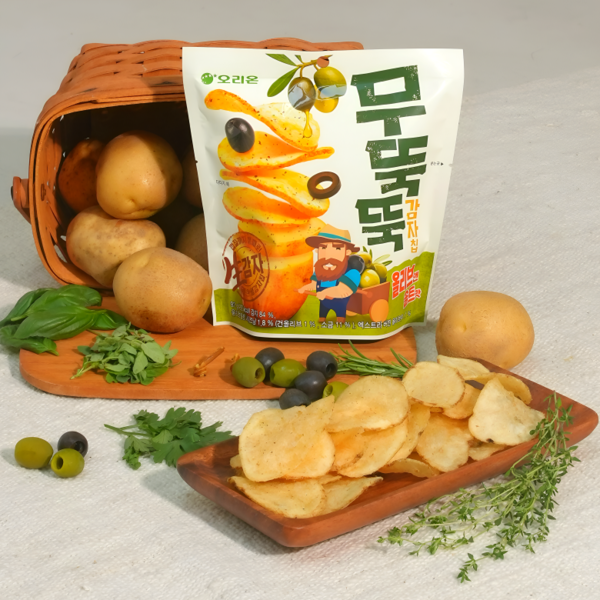 ▲무뚝뚝감자칩 올리브앤솔트맛 제품 이미지. ⓒ오리온