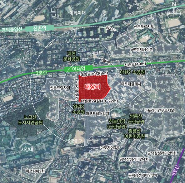 ▲마포구 염리동 488-14번지 일대 위치도. ⓒ서울시