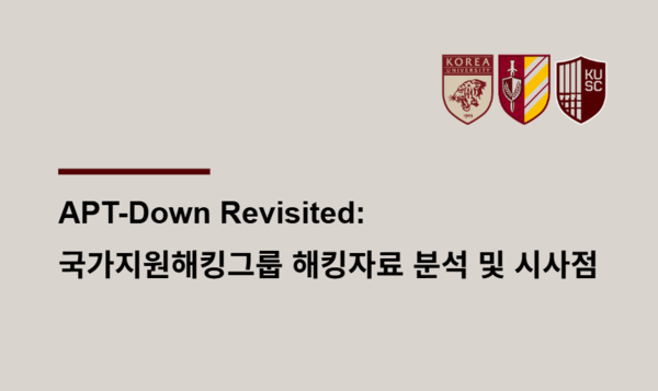 ▲APT-Down Revisited: 국가지원해킹그룹 해킹자료 분석 및 시사점 보고서. ⓒ고려대학교 정보보호대학원