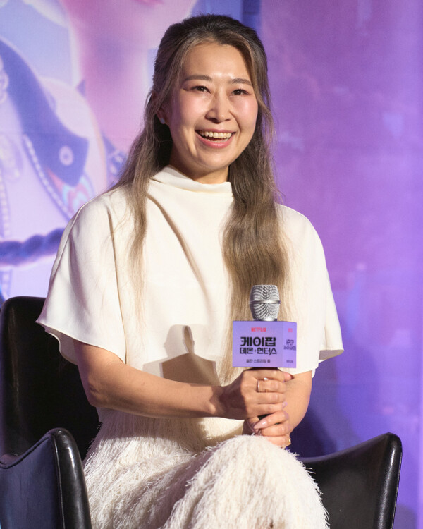 ▲'케이팝 데몬 헌터스' 내한 기자간담회에 참석한 매기 강 감독. ⓒ넷플릭스