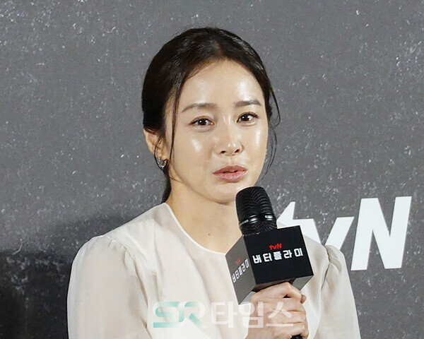 ▲'버터플라이' 내한 기자간담회에 참석한 김태희. ⓒ심우진 기자