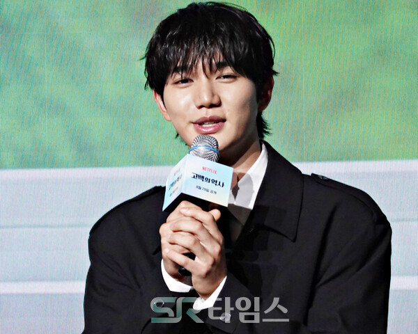 ▲'고백의 역사' 제작보고회에 참석한 윤상현. ⓒ심우진 기자