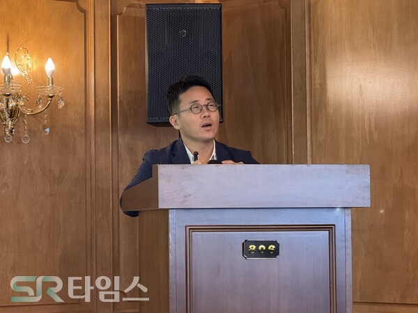 ▲27일 서울 종로구 클럽806에서 열린 파두 기자간담회에서 이지효 파두 대표가 발표하고 있다. ⓒ윤서연 기자