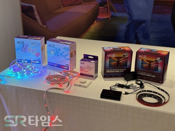 ▲28일 서울 마포구 연남동에서 열린 위즈 기자간담회에 비치된 위즈 신제품 라인업. ⓒ윤서연 기자