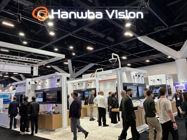 ▲오세아니아 최대 보안 전시에 참가한 한화비전 부스 전경. ⓒ한화비전