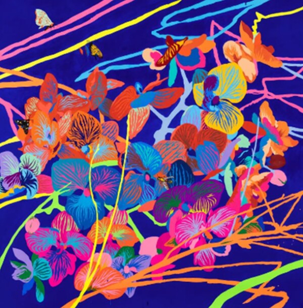 ▲금호영아티스트 지희킴 작가의 작품 ‘완전히 매료된’. ⓒ금호건설