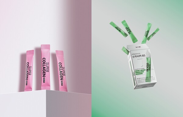 ▲바이탈뷰티 신제품 슈퍼콜라겐 케라핏·슈퍼시카 B5. ⓒ아모레퍼시픽