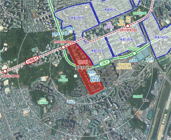 ▲서울 양천구 신정동 325번지 일대 위치도. ⓒ서울시